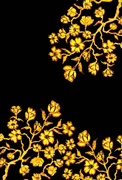 Gouden Sakura kunst — Stockfoto
