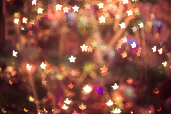 クリスマス ライト星ボケ — ストック写真