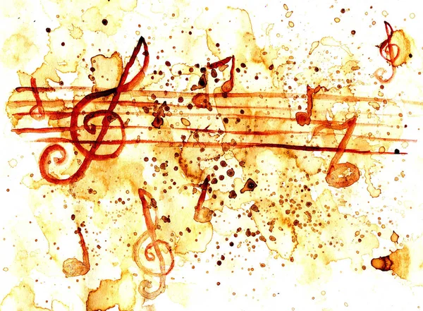 Note musicali Arte — Foto Stock