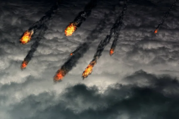 Fireballs in the Sky — Stock Photo, Image