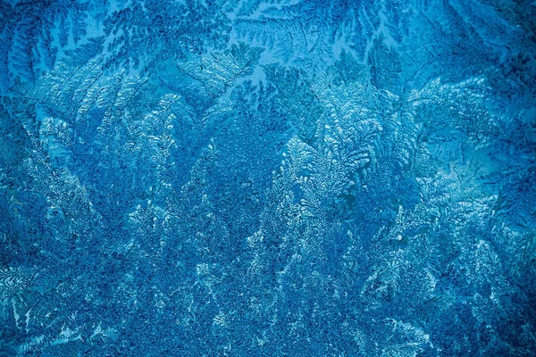 Motifs de gel d'hiver sur la fenêtre Rétro — Photo