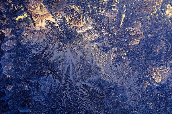 ウィンドウ レトロの冬の霜パターン — ストック写真