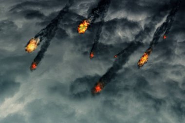 Ateş topları gökyüzündeki