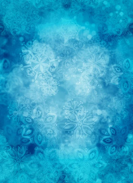 Blue Background with Snowflakes — Stock Photo, Image