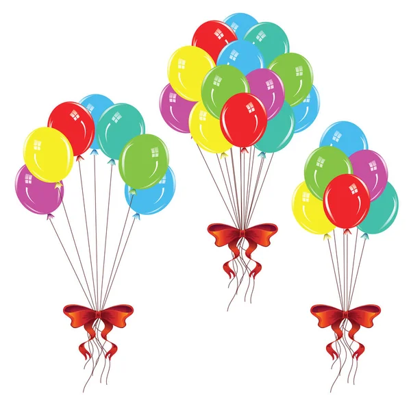 Manojo de globos — Vector de stock