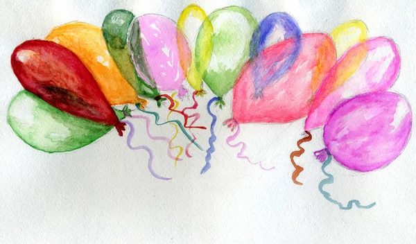 Надувные цветные воздушные шары — стоковое фото