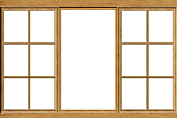 Ramy drewniane okna — Zdjęcie stockowe