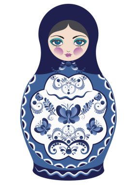Mavi Matryoshka bebek