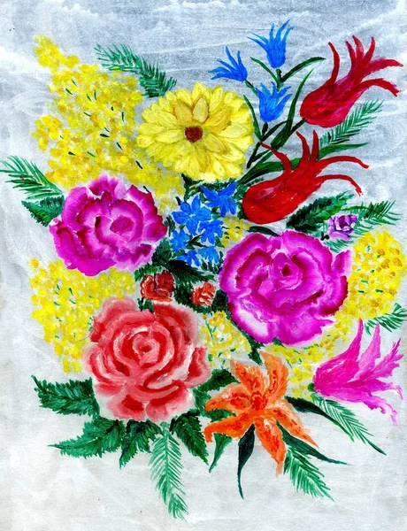 Arte de flores coloridas —  Fotos de Stock