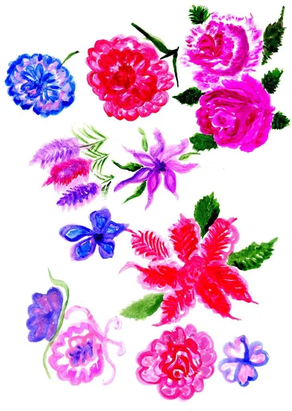 Művészeti színes virágok — Stock Fotó