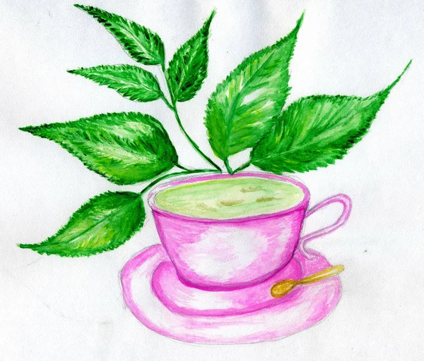 Green Tea Art — Stock Photo, Image