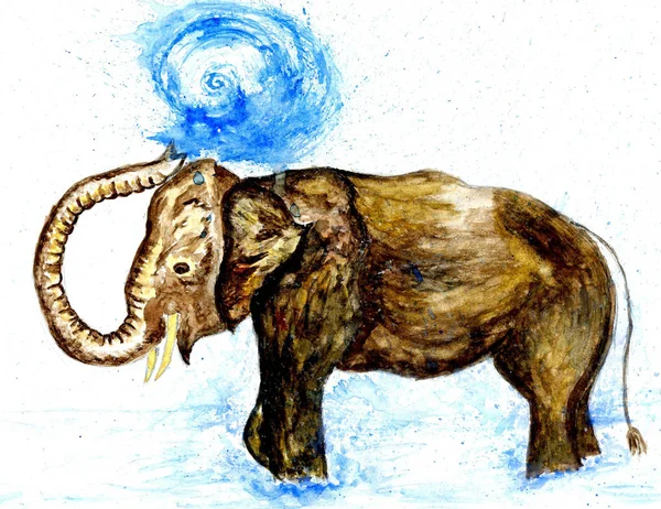 Мультфильм слона Арт — стоковое фото