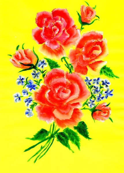 Művészeti színes virágok — Stock Fotó