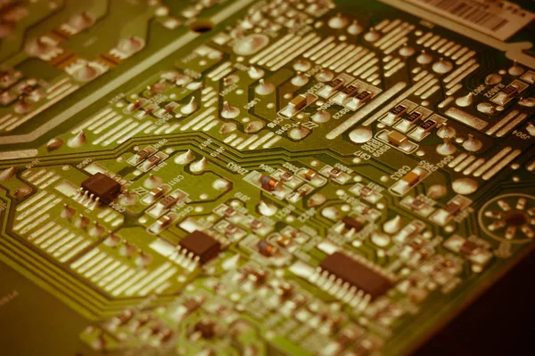 Carte de circuit vert macro — Photo