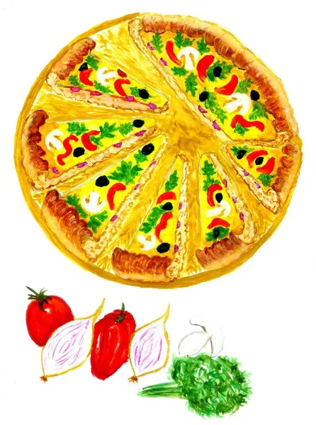 Lekkere Pizza kunst — Stockfoto