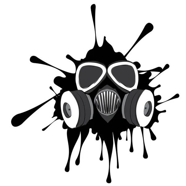Masque à gaz Grunge — Image vectorielle
