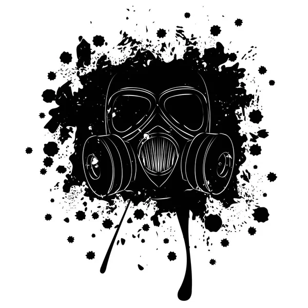 Masque à gaz Grunge — Image vectorielle