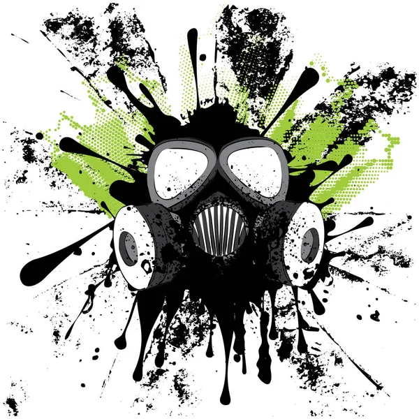 Maschera gas grunge — Vettoriale Stock
