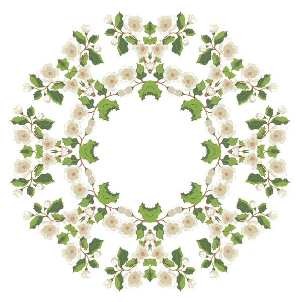 Белый цветочный орнамент — стоковый вектор
