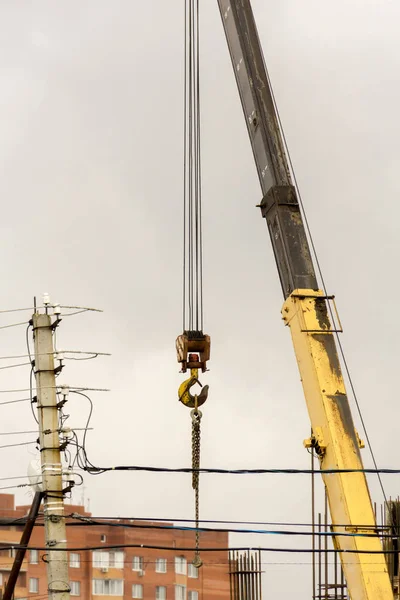 Construction Crane Hook Macro — Stock Photo, Image