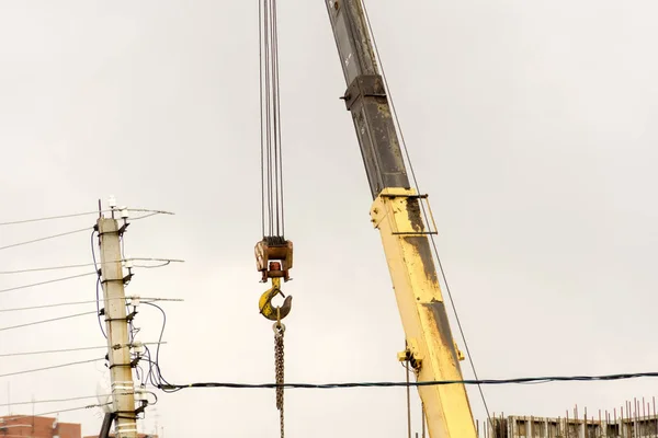 Construction Crane Hook Macro — Stock Photo, Image