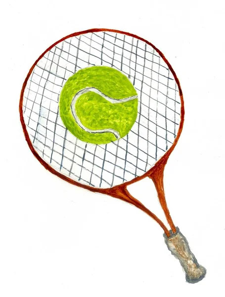 Tenis topu kroki — Stok fotoğraf