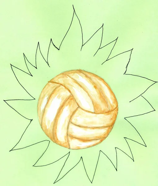 Волейбол м'ячем ескіз — стокове фото