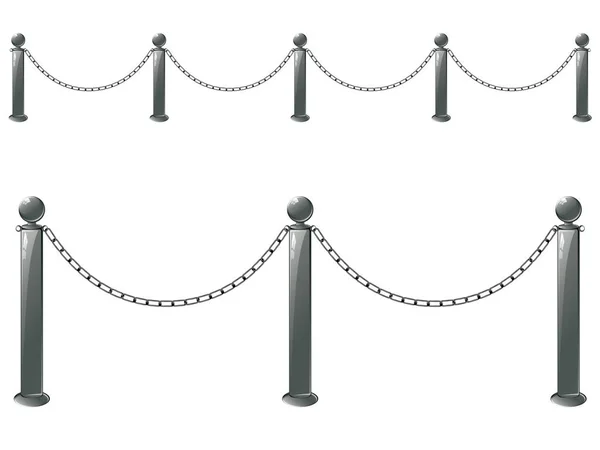 Support de barrière métallique — Image vectorielle