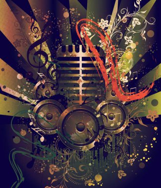 Vintage müzik mikrofon