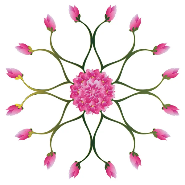 Kwiat lotosu fioletowy — Wektor stockowy