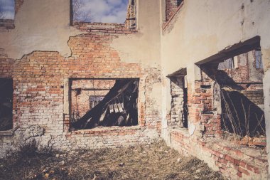 Tuğla ev Retro kırık