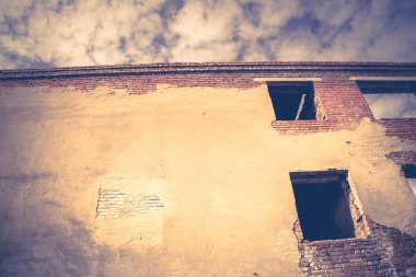 Tuğla ev Retro kırık