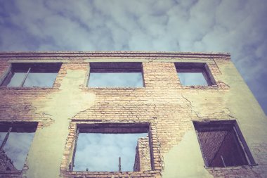 Tuğla ev Retro kırık