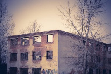 Tuğla ev Retro kırık