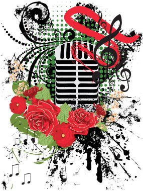 Vintage mikrofon Grunge