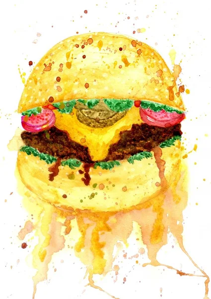 햄버거 음식 아트 — 스톡 사진