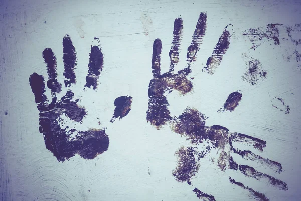 Brown Handprint on White — Stock Photo, Image