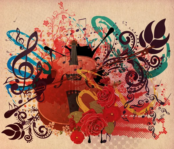 Tło muzyka sztuka skrzypce — Zdjęcie stockowe
