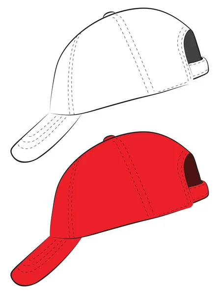 Casquette de baseball rouge — Image vectorielle