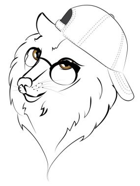 Beyzbol şapkalı kurt