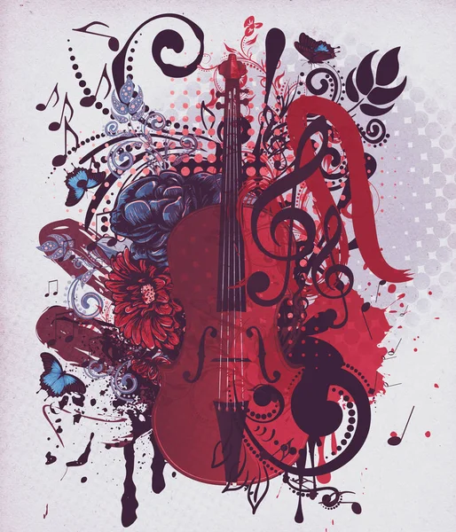Vintage Violin Music Background — Stock Photo, Image