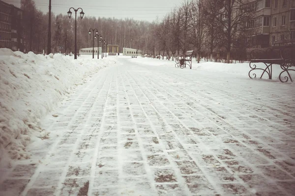 Retro Vintage Park Road — Fotografia de Stock