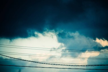 Gökyüzü ve bulutlar Retro