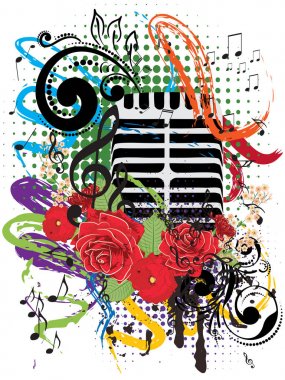 Vintage mikrofon Grunge