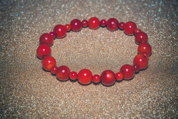 Pulseira de coral natural — Fotografia de Stock