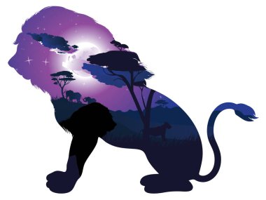 Aslan ile Afrika gecelerinde