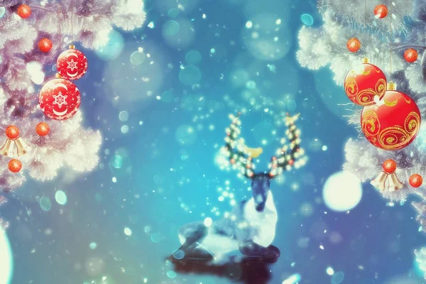 Büyülü Noel geyiği — Stok fotoğraf