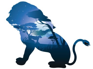 Aslan ile Afrika gecelerinde