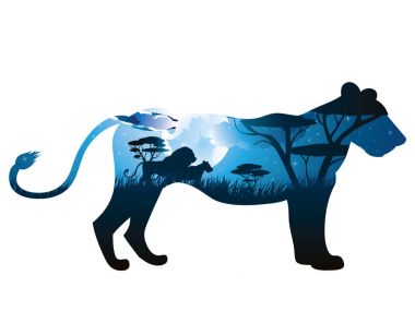 Aslan ile Afrika gecelerinde