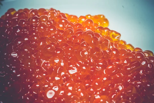 Macro de caviar rojo filtrado — Foto de Stock